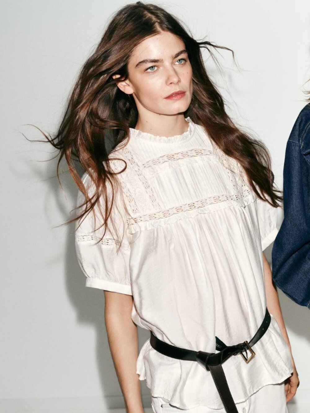 NEW ZARA romantic puff sleeve blouse 5770 size XS